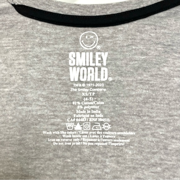 NEW Smiley World Grey Long Sleeve Shirt (size XS, S & L) - Picture 10 of 10
